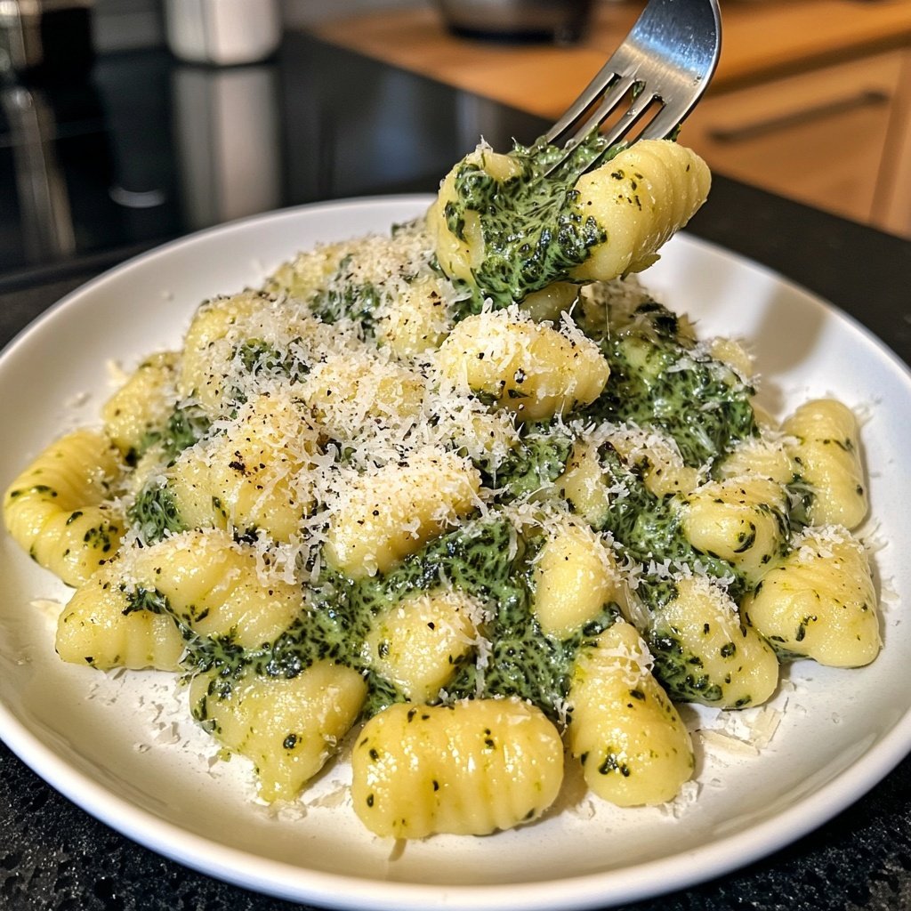 Gnocchi mit Spinat-Sahne-Sauce