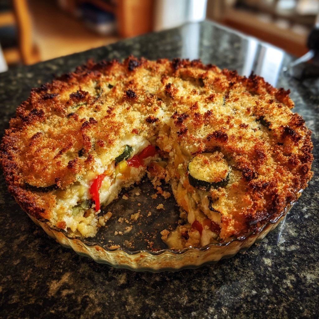 Abendessen mit Gemüseauflauf