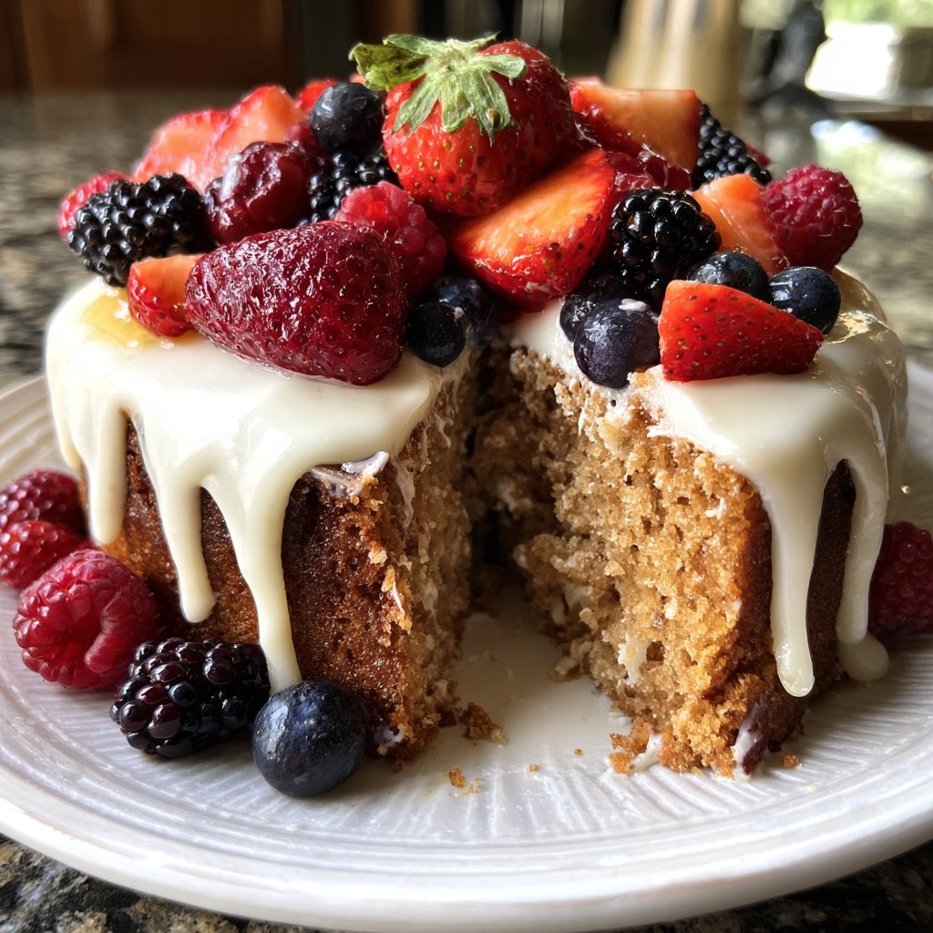 Geburtstagskuchen mit Beeren