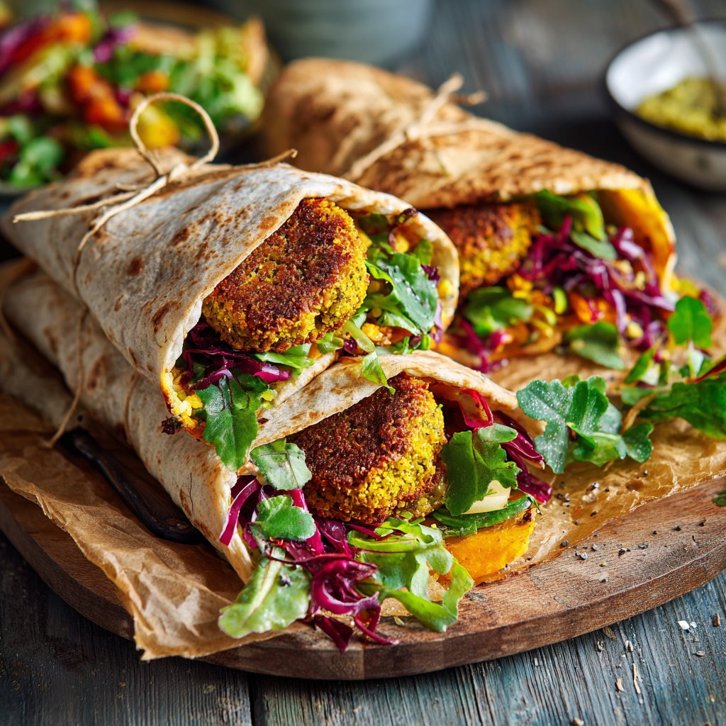 Wraps mit Falafel und Salat
