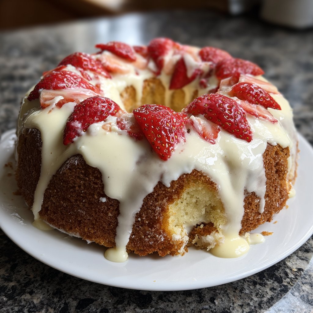 Saftiger Erdbeerkuchen Mit Vanillecreme