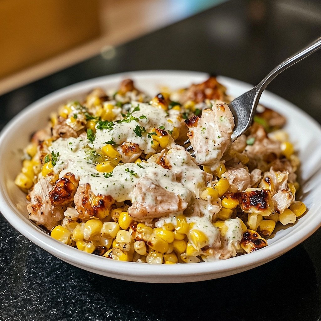 Street Corn Hähnchen Reis Bowl