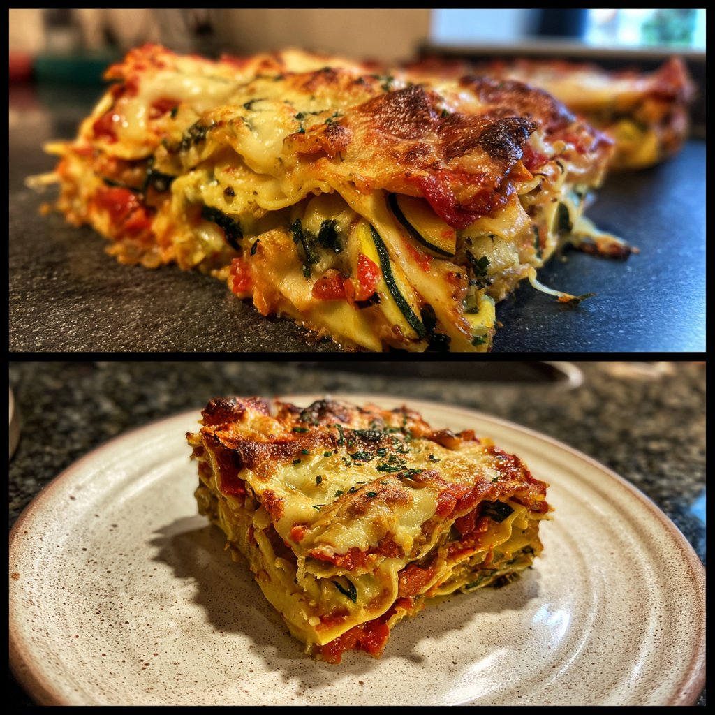 Vegetarische Lasagne mit Gemüse