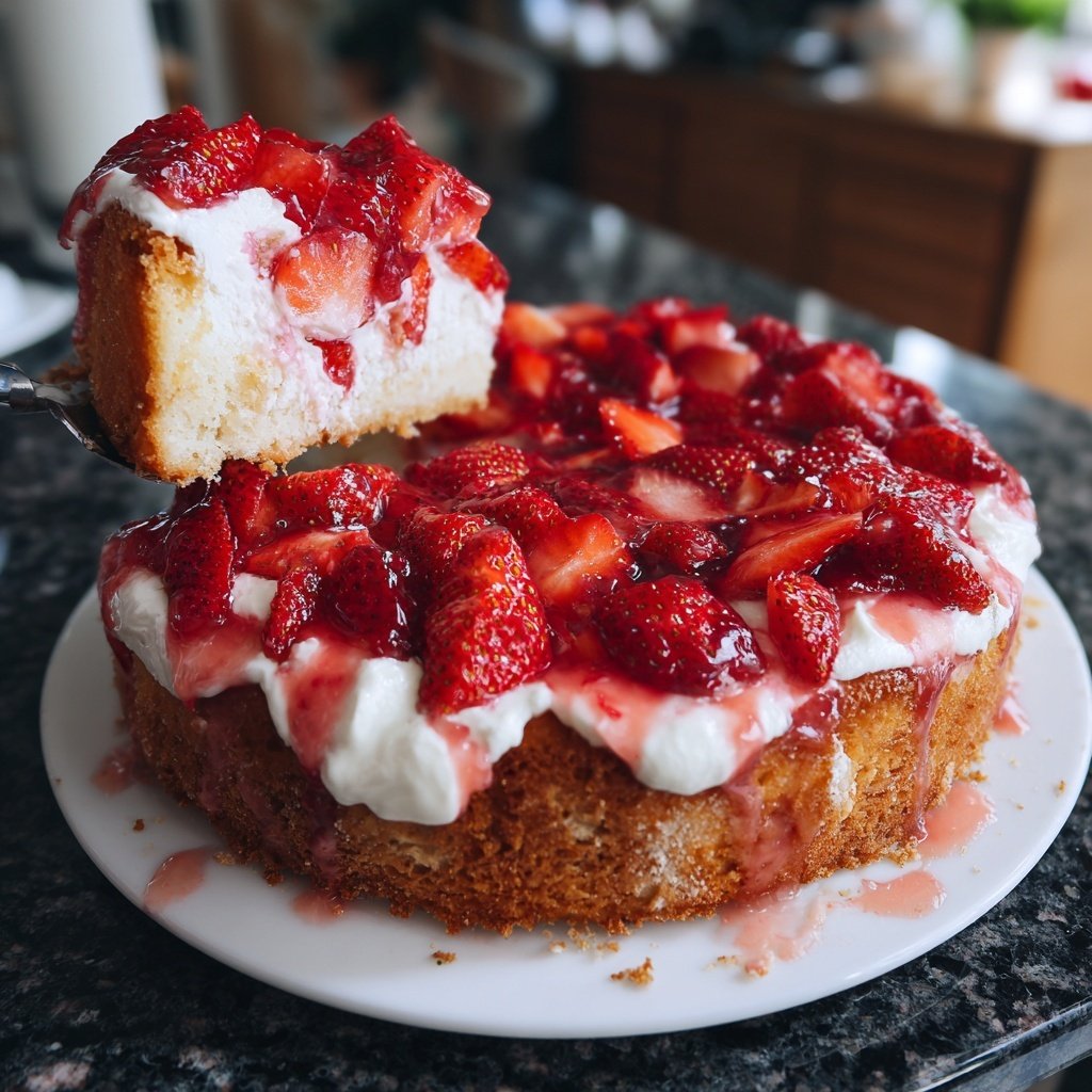 Erdbeer Kuchen Mit Vanilleglasur