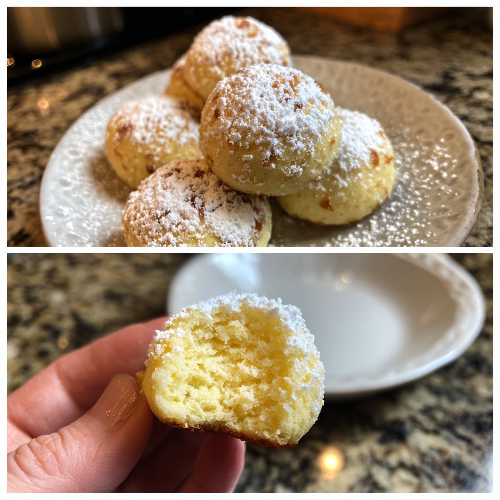 Quarkbällchen aus dem Backofen