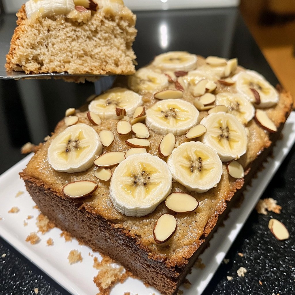 Bananenkuchen mit Mandeln
